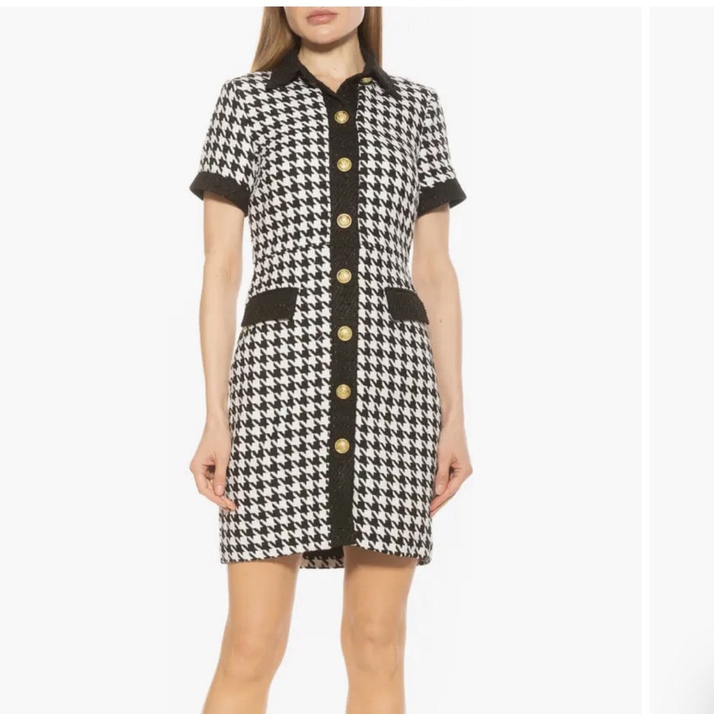 Alexia Admor Jenni Tweed Shirtdress